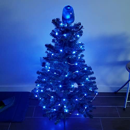 66FT 200 LED Fairy Lights Plug in, 8 Modes Twinkle Lights Blue - Image 5