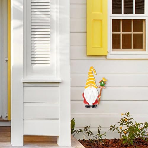 Garden Gnome Decorative Stake, Metal Welcome Sign Silhouette Art - Image 7