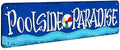 Poolside Paradise Pool Sign Outdoor Bar Decor Metal, Classic by Memorywuu