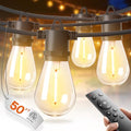 addlon 50FT LED Outdoor String Lights, Waterproof Dimmable Bulbs for Patio by addlon