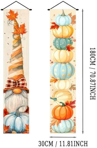 HOMETITUTE Fall Porch Banner 12x71 Inch Thanksgiving Banner - Image 4