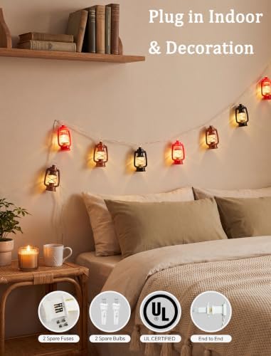 8.5 Ft Vintage Kerosene String Lights Outdoor with 10L Oil Lamp - Image 6
