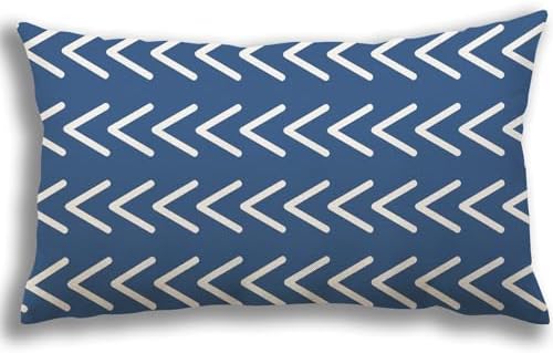 YCOLL Lumbar Pillow Covers 12x20 Set of 4, Modern Sofa Throw Pillow Cover, Decorative Outdoor Linen Fabric Pillow Case for Couch Bed Car, Light Blue - Image 5
