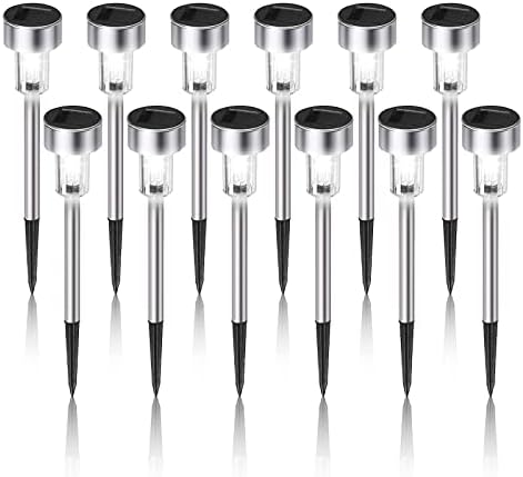 Solar Lights Outdoor Waterproof, Solar Garden Lights, Cold White, 12 Pack by DreamMasterMakeLifeMoreConvenient