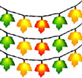 Fall Decorations Maple Leaf Lights, 8.5Ft Thanksgiving Decorations String Lights Outdoor with 10 LED Multicolor Maple Leaves Light, Plug in Fall Leaf Fairy Lights for Home Garland Window Harvest Party by Goothy