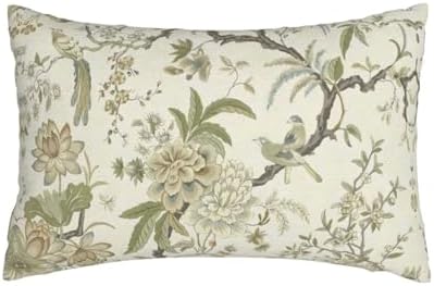 CXMEIFLY Spring Floral Birds Pillow Covers 12 x 20 Inch Set of 2 for Chinoiserie Flowers Decor Throw Pillows Sage Green Plant Outdoor Decorative Cushion Cases for Couch Bed Decorations - Image 7