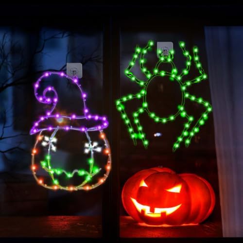 Halloween Window Lights, 2 Pack LED Waterproof Timer Indoor Decor - Image 4