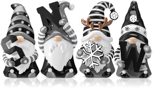 4 Pcs Winter Snow Gnome Figurines Decoration by ShinyRelief