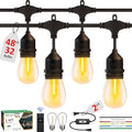 50FT Outdoor String Lights Waterproof with 30+2 Bulbs (1.5FT Bulbs Spacing), Remote & Dimmer, Commercial Grade Patio Lights with 3 Mode Light & Timing,100PC Ties for Outside by EIKOSON