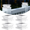 Brightever 4x4 Post Solar Lights, Solar Post Cap Lights White 4-Pack by Brightever