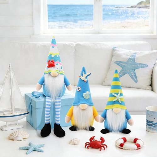 Summer Gnomes 3Pcs, Beach Theme Summer Decorations for Home Office - Image 6