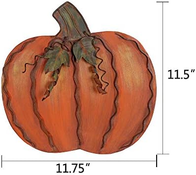 Pumpkin Decoration for Home Free Standing Metal Flat Pumpkins - Image 2