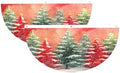 Colorful Pine Tree Semicircular Hanging Decorative Bunting Flag 2pcs by Ouqiuwa
