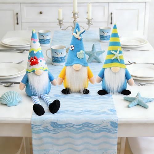 Summer Gnomes 3Pcs, Beach Theme Summer Decorations for Home Office - Image 3