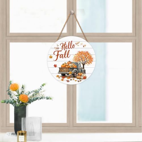 Hello Fall Door Sign Decor Fall Outdoor Hanging Sign for Porch Decorations - Image 6