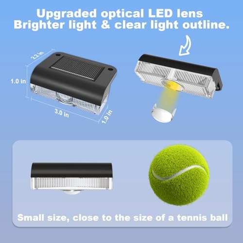 AGOTD Solar Fence Lights Outdoor, 16 Pack Fence Light Solar Powered, Deck Lights Waterproof Led for Garden, Backyard, Patio, Pathway, Railing, Pool, Stairs, Step, Warm White - Image 4