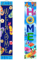 Briarwood Lane Spring Double Sided Reversible Pine Porch Leaner 47x9.5 Butterflies Flip Flops For Spring Porch Leaner by BriarwoodLane