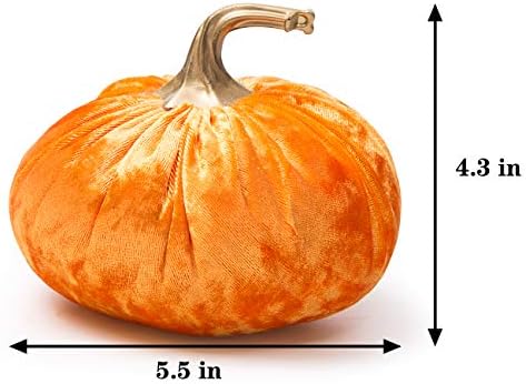 Ogrmar 6PCS Handmade Velvet Pumpkins for Halloween Thanksgiving Decoration - Image 6
