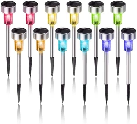Solar Lights Outdoor Waterproof, Solar Garden Lights, Multicolor, 12 Pack by DreamMasterMakeLifeMoreConvenient