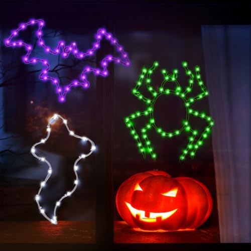 Halloween Window Lights, 3 Pack LED Waterproof Timer Indoor Decor - Image 2