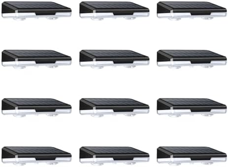 Solar Fence Lights, 12-Pack Solar Deck Lights Outdoor IP65 Waterproof, Fence Light Solar Powered for Fence, Deck, Porch, Backyard, Pathway, Garden - 8 Colors, RGB by Unknown