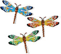 Metal Dragonfly Outdoor Wall Decor,Patio Fenxce Wall Art,Hanging Decorations for Living Room,Bedroom,3 Pack by Scwhousi