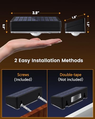 JOFIOS Solar Fence Lights Outdoor, 12 Pack, 50LM Ultra Bright, 3 Color Temperatures & RGB, IP65 Waterproof, Dusk-to-Dawn Solar Powered Fence Lights for Patio, Railing, Pool, Porch, Backyard(Black) - Image 6
