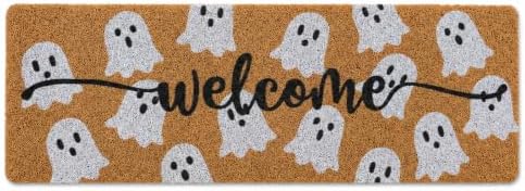Long Doormat 48x 16 inch Front Door Mat Halloween Door Mat Ghost Welcome Mat for Halloween Front Door Porch Entrance Decor by Tangren
