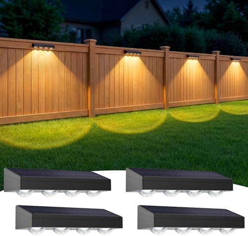 ShineTech Solar Fence Lights Outdoor Waterproof, Solar Deck Light for Patio by ShineTech