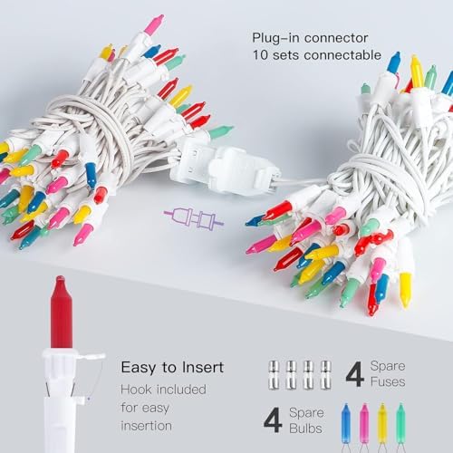 Hopolon 2PACK 50-Count 13FT Multicolor Mini String Lights with White Wire - Image 4