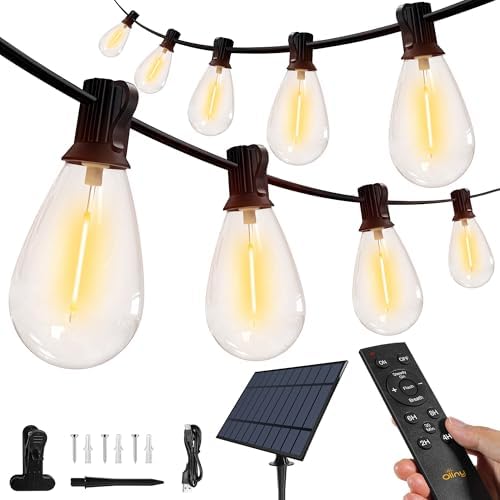 Ollny S11 100FT Solar String Lights Waterproof Dimmable for Backyard by Ollny