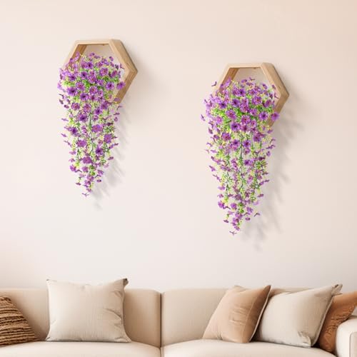 ZFProcess Artificial Fake Hanging Flowers Plants for Outdoor Spring Decor - Image 5