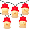 Christmas Snowman String Lights , 8.5Ft Christmas Decorations String Lights Indoor with 10 Cute Snowman Head Lights, Hanging Snowman Fairy Lights UL Listed for Outdoor Christmas Holiday Party Decor by Goothy