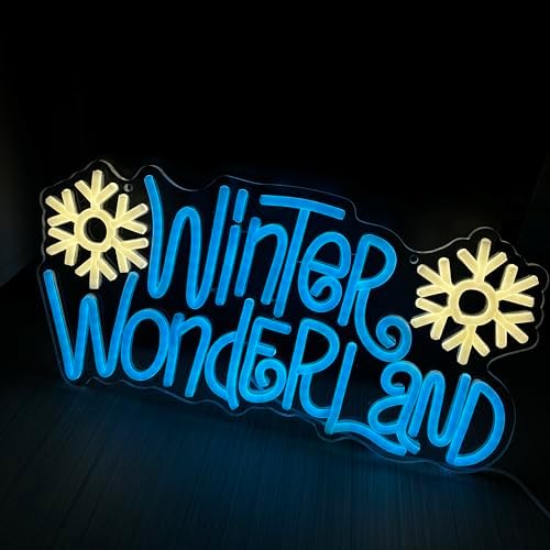 Hello Winter Neon Sign,Winter Wonderland Neon Sign, Merry Christmas Neon Light, Snowflake Led Light Home Garden Wall Decor - Image 3