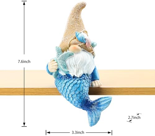 Mermaid Garden gnome Statue Outdoor Decor, Beach Decor for Outside Indoor - Image 2