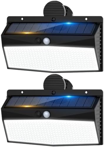 Peasur 368 LED Clip On Solar Motion Sensor Lights Outdoor with 3 Modes by Peasur