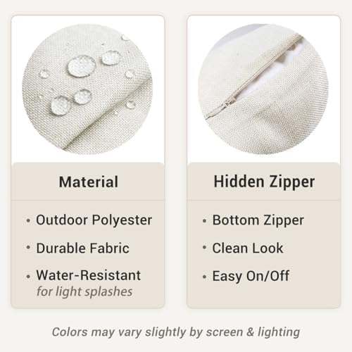 PANDICORN Outdoor Throw Pillow Covers 20x20 Inch Set of 2, Black - Image 5