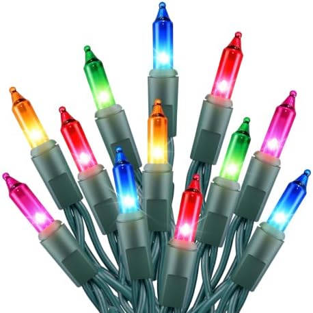 Minetom Clear Christmas String Lights 100 Counts 20 Feet Multicolor by Minetom