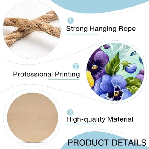 Deroro Welcome Spring Summer Floral Flower Sign for Front Door Decor - Image 3