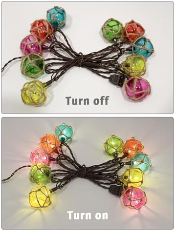 8.5Ft Nautical Fishing Float String Lights,Plug in Beach Themed Buoy Lights - Image 3