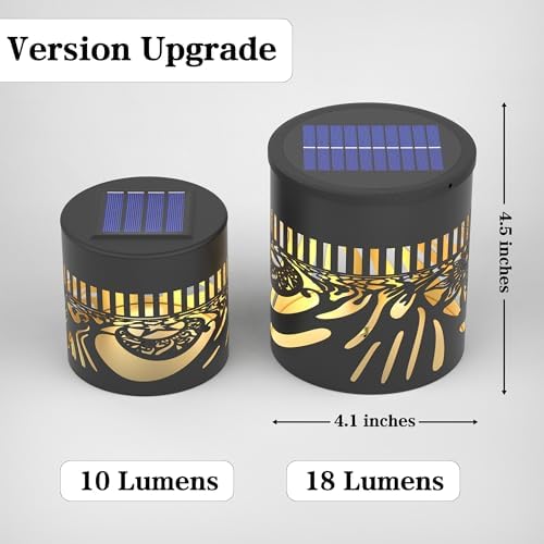 2 Pack Large Solar Fence Lights Metal Solar Powered Outdoor Wall Deck Step Lights Tree Theme Waterproof Fence Light for Garden Post Patio Backyard Yard Decor, Gardening Gifts for Women Mom Grandma - Image 7