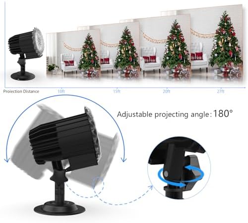 Snowflake Christmas Projector Lights Outdoor, Dynamic 3D Snowflake Projection Light for Indoor Outdoor Christmas Decoration, Waterproof Led 2025 Upgraded - Image 5