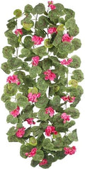 CISDUEO 2 Pcs Spring Summer Flower Garland Geranium Artificial Garland Outdoors Rose Red Geranium Artificial Flowers UV Resistant Hanging Basket Floral Garland for Porch Farmhouse Centerpiece Decor by CISDUEO