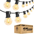 Lightdot LED Outdoor String Lights 50FT Patio Lights with 16 Shatterproof G40 Vintage Edison Bulbs, Outside Hanging Light Waterproof for Porch, Deck, Garden, Backyard, Balcony, Dimmable by LightdotLighting