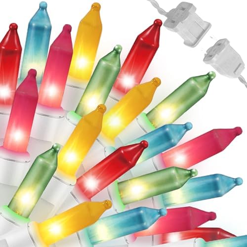LAMPHOME Easter String Lights,Super-Bright Extendable 100 Count 19.6FT White Wire Mini Pastel Fairy Lights, 120V UL Certified for Garden Patio Holiday Party Outdoor Indoor Decoration, Multicolor by ULL