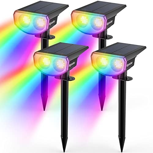 Kyosho Solar Lights Outdoor Waterproof, Landscape Spotlights 4 Pack by Kyosho