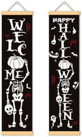 Skeleton Halloween Door Banner Set of 2, Welcome Porch Decor for Home by Unknown