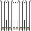 Mutovlin 8 Pack String Light Poles,10 Ft Light Poles for Outside String Lights,Outdoor Lights Pole with Fork,Metal Poles Stand for Patio Deck Backyard by Mutovlin
