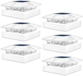 Peasur 6 Packs 4x4 White Post Solar Lights with 3 Modes by Peasur