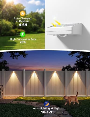 VOLISUN Solar Fence Lights with Remote Control, 8 Pack Vinyl Solar Lights - Image 3